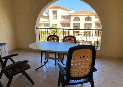 The 'breakfast balcony' off the primary bedroom
