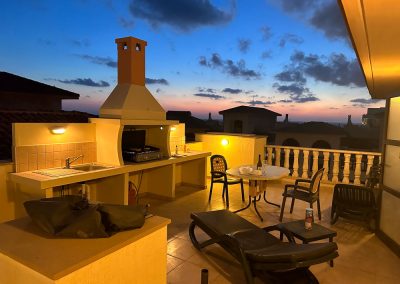 Private roof terrace with hot tub, sun loungers and BBQ